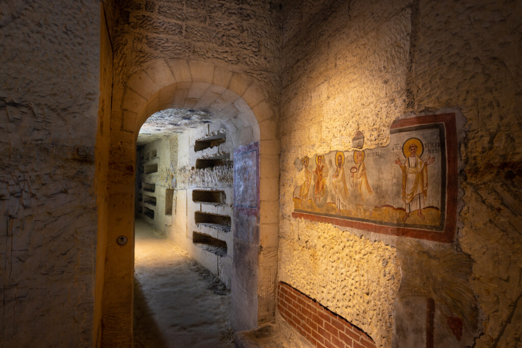Fresque des catacombes de Valkenburg, peinte par Pierre Visschers
