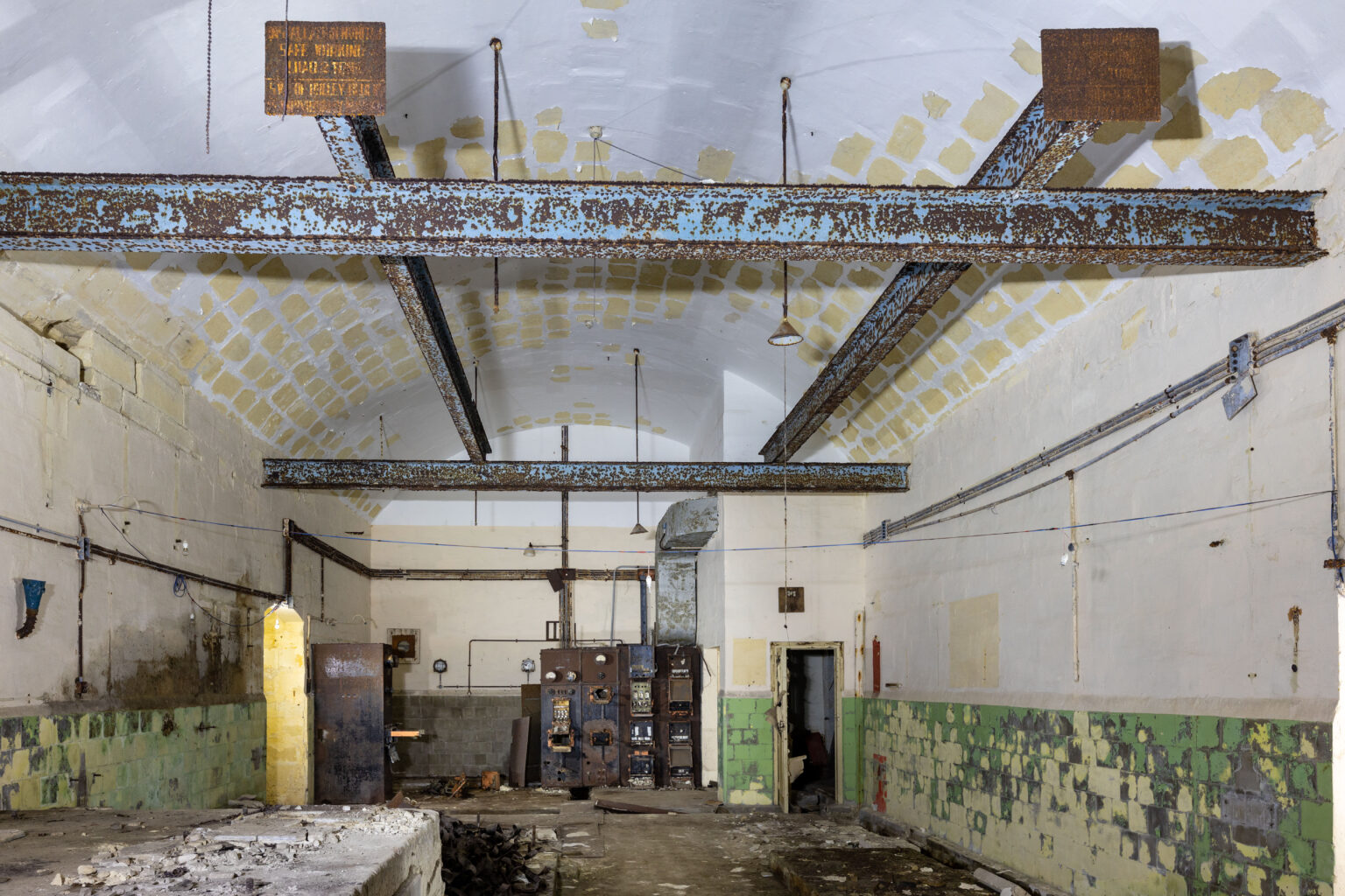 Salle des pompes de la station souterraine de Bengħajsa, Malte